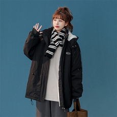 1中性风冲锋衣女羊羔毛棉衣女夹克女外套女JK7569加厚P90控128，女装棉衣/棉服，星座226-2