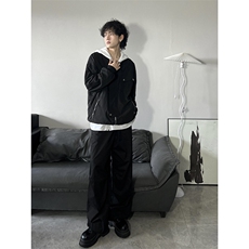 B221美式ins高街暗黑金属感宽松休闲外套上衣SY2303-P90控118，男装夹克，电商B221