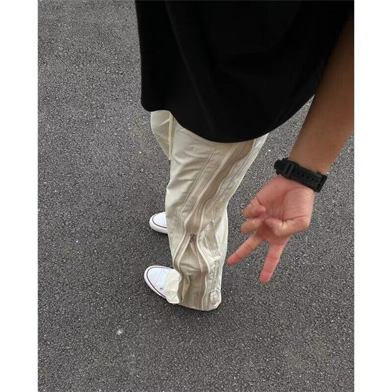 双拉链速干裤子男款春夏美式尼龙防水冲锋裤户外运动直筒登山裤,男装休闲裤,星座601-1