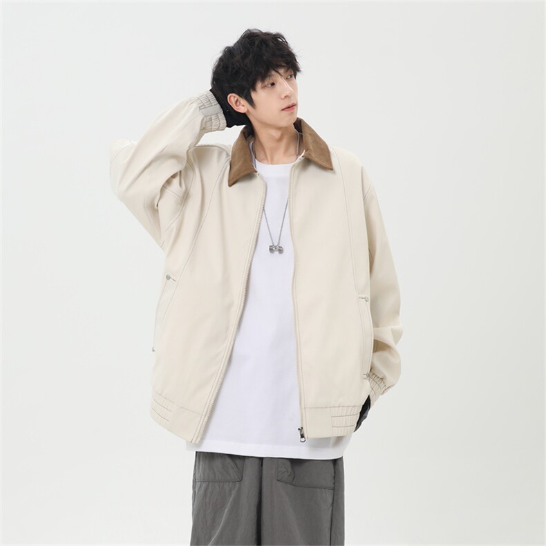 秋季休闲痞帅工装翻领夹克潮流外套得物二开XZ301b-2-JK2585P78,男装夹克,星座301B-2（原A443-1）