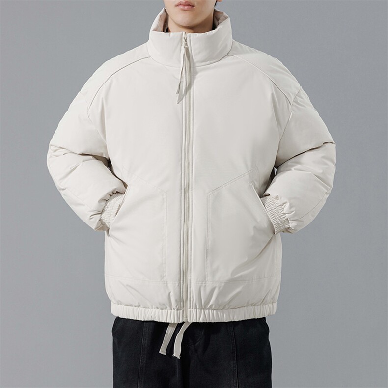 现货冬季美式休闲加厚雪山外套夹克立领纯色三防户外工装棉服,男装夹克,电商A443