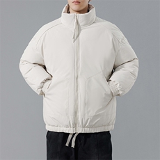 现货冬季美式休闲加厚雪山外套夹克立领纯色三防户外工装棉服，男装夹克，电商A443