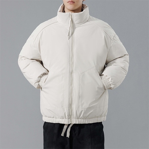 现货冬季美式休闲加厚雪山外套夹克立领纯色三防户外工装棉服图片