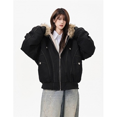 原创潮毛领连帽仿兔毛座山雕棉服短宽棉衣派克服M9929，男装棉衣，星座1116A（原606A-3）