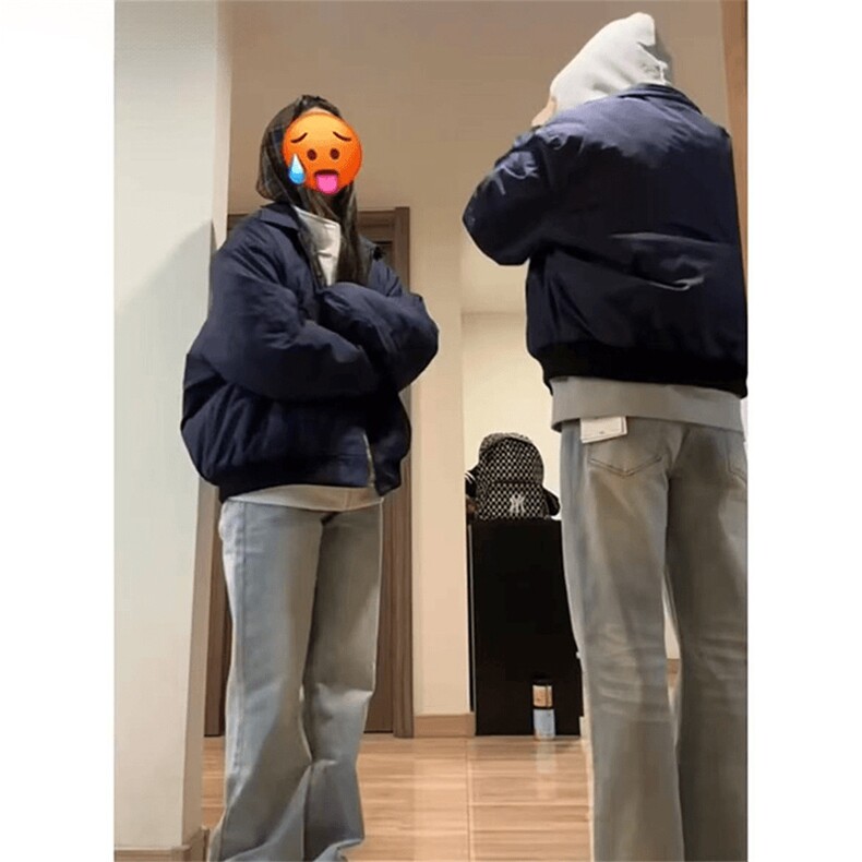 现货秋冬季美拉德立领飞行立领夹克boxy棉衣美式高街加厚加棉外套,男装夹克,电商A443