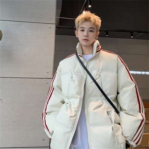 特P95控158168三条杠棉服冬外套情侣格子棉衣立领面包服MY243图片