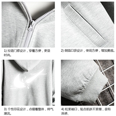 KS21111-P38加绒款-P43连帽开衫卫衣男运动外套大码班服网格，男装卫衣，电商A040A