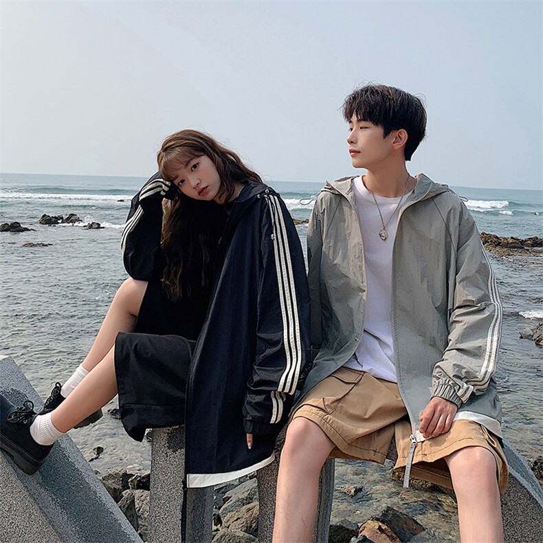 防晒指数50+薄款宽松大码港风防晒衣夹克皮肤衣F706P55,男装防晒衣,星座1204-3