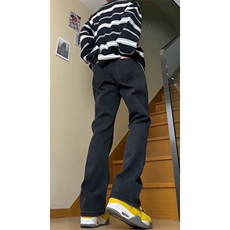 ！水洗微喇叭加绒牛仔裤修身显瘦现货常规55加绒65，男装牛仔裤，星座310A-4