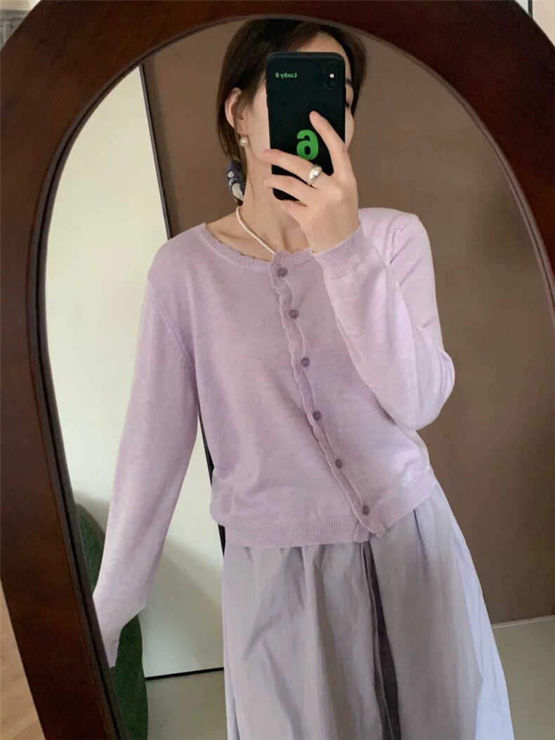 开衫毛衣女2025新款春秋薄款针织衫初春洋气超好看开春上衣外套,针织衫/毛衣,斯尔特羊绒