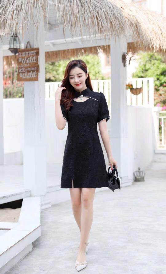 【现货】夏季新款改良旗袍连衣裙，女装婚纱/旗袍/礼服，芷炫