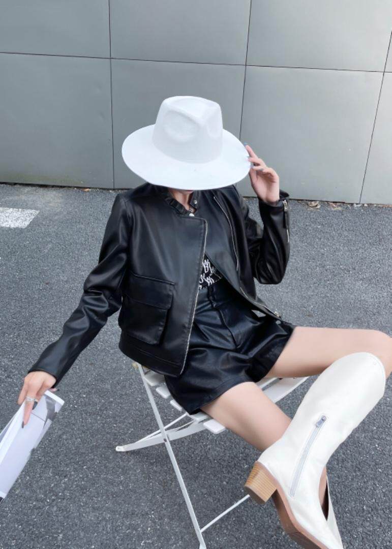 秋季皮衣夹克，女装皮衣，格格+