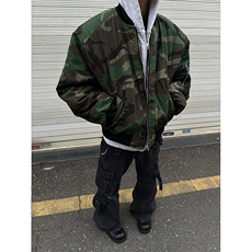 20美式高街飞行服bomber两面穿迷彩服宽松保暖厚棉衣潮LF1101P105，男装棉衣，电商D256-2(原A064-2)