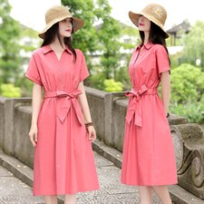 连衣裙2021年夏季自然舒适宽松柔软简约，女装连衣裙，多彩