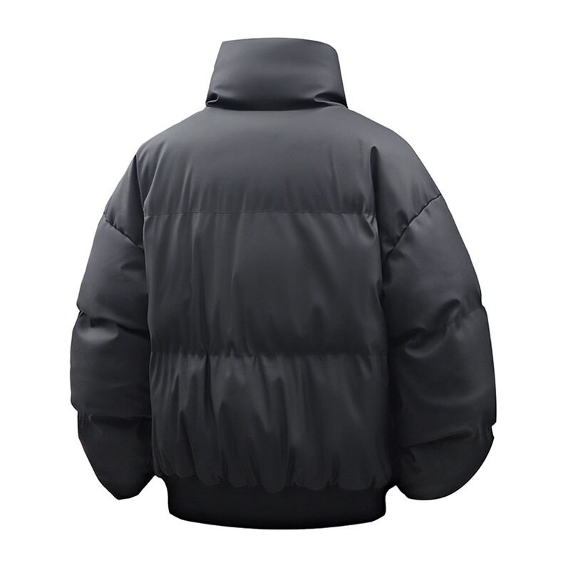 冬季clean立领棉服中性加厚PU皮短款棉衣HZ8810-特P72不议价,男装棉衣,星座610B-1