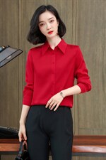 杏色衬衫女长袖春秋季2024年修身气质通勤百搭打底雪纺职业上衣，女装衬衫，阿舍尔精品