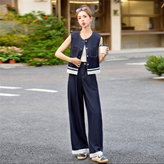 牛仔套装女2025夏季新款韩系高级减龄气质时尚休闲两件套，女装套装/套裙，魅影