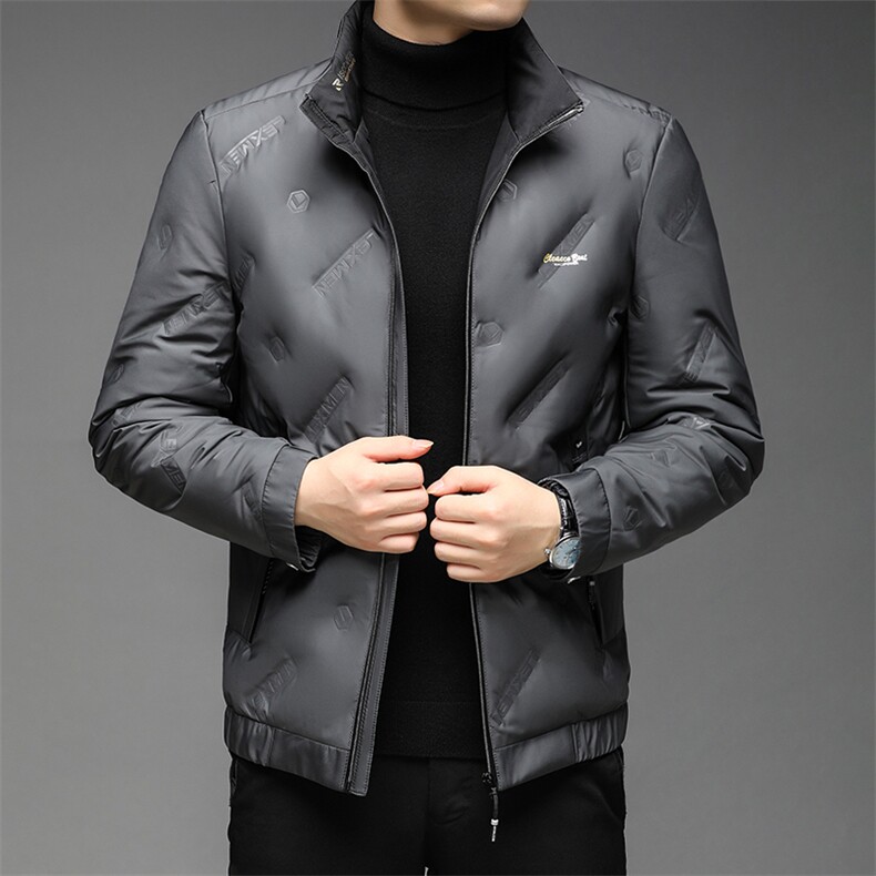 厚款保暖羽绒服男2023冬季新款男装中年新款商务休闲立领外套,男装羽绒服,电商B212（原钱塘6029）