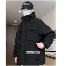 现货5W件冬季三防美式boxy解构连帽雪山冲锋衣棉衣男女棉服厚外套，男装夹克，电商A443