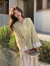 新款上新2025新中式重工立体刺绣防晒外套女85086-208A-P160-K255，女装短外套，浙宝208A
