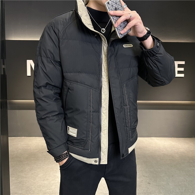 冬季新款白鸭绒加厚防寒立领黑金羽绒服外套上衣男YR113P165,男装羽绒服,电商B226