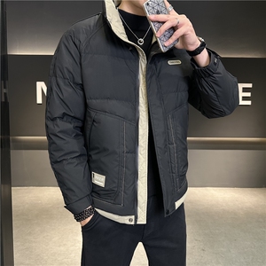 冬季新款白鸭绒加厚防寒立领黑金羽绒服外套上衣男YR113P165图片