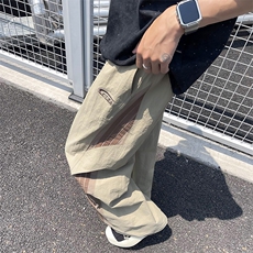 速干休闲裤男士韩版潮流拼色百搭宽松2024夏季ins长裤K5443-P43，男装休闲裤，星座412-3