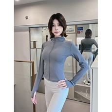蜜桃线感瑜伽服运动跑步健身防晒吸汗反光速干外套A158-WT060-P30，女装短外套，电商A158