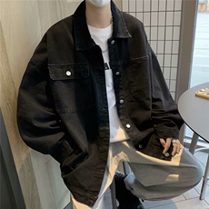 纯色翻领ins新款男长袖春秋外穿时尚夹克标准气质原宿潮1173P53，男装夹克，星座410-2