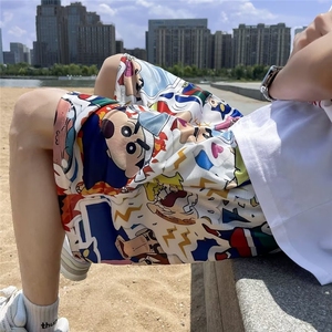 卡通情侣短裤男同款宽松速干潮流休闲沙滩裤睡裤 DK5544图片