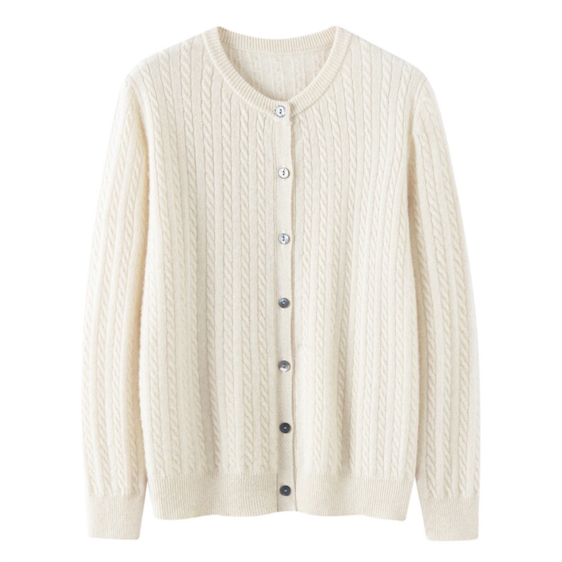 男女通用春秋冬小麻花开衫，童装儿童羊绒衫，奥赛羊绒童装