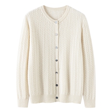 男女通用春秋冬小麻花开衫，童装儿童羊绒衫，奥赛羊绒童装