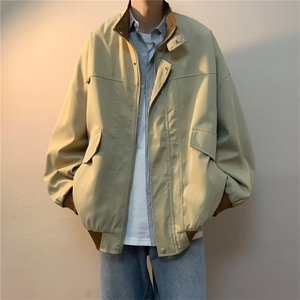 美式高街工装夹克外套男春季新款潮牌宽松拼色棒球服 W7212-P58图片