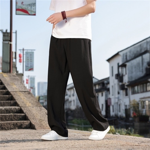 2026夏季新款宽松大码纯色休闲风男装休闲裤K2609图片
