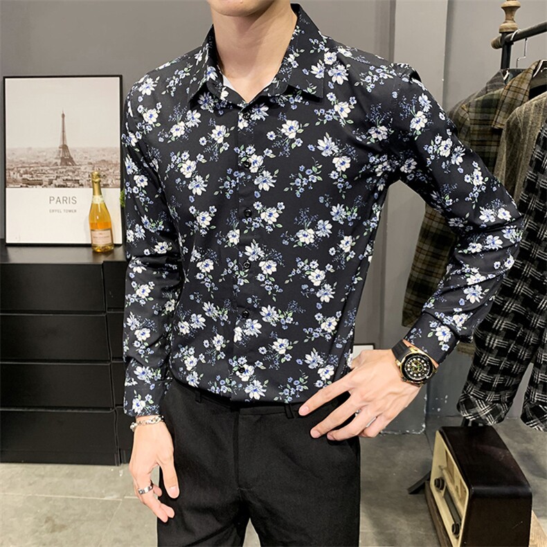 312A-5-135-P55  店主英伦韩版潮流衬衫休闲修身上衣图片