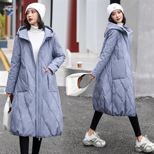 棉衣女2021年新款冬季中长款过膝韩版宽松面包服羽绒棉服图片