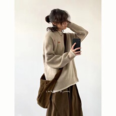 假两件毛衣男冬季宽松内搭针织衫潮流慵懒风加厚线衣外套MY502p50，男装针织衫/毛衣，电商D315