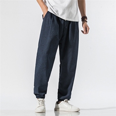 夏大码日系港风百搭垂感哈伦裤休闲裤宽松韩版风潮K101/P35，男装休闲裤，钱塘713