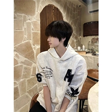 慵懒百搭气质卫衣日系文艺时尚新款原宿流行简约潮流WY910R，男装卫衣，星座208-5