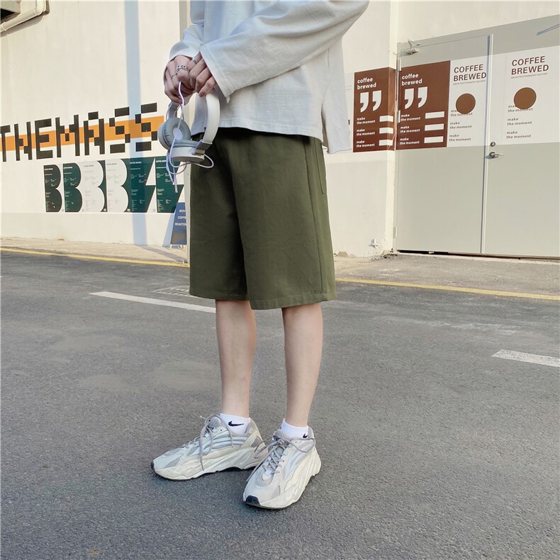 K939/P25新夏季港风潮男士宽松五分裤子韩版沙滩纯色休闲大码短裤,男装休闲裤,电商A141