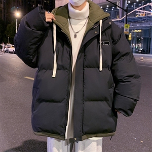 棉衣男冬季新款港风宽松假两件连帽棉服D9999-特P68图片