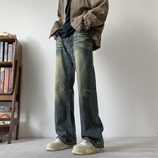 秋冬季美式高街牛仔裤男百搭显高休闲裤G1008/P55控78，男装牛仔裤，电商D202