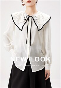 仙气满满的衬衫韩版长袖修身显瘦,女装衬衫,米高