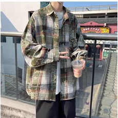 简约流行新款慵懒长袖衬衫气质潮流原宿时尚文艺ins日系百搭，男装衬衫，星座506A