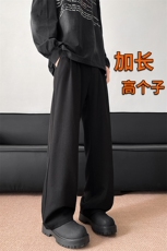 春季高个子加长西裤垂感直筒休闲裤男阔腿长裤子188cm115KZ028P55，男装休闲裤，电商B312