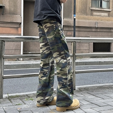 现货高品质纯棉军绿迷彩情侣裤XZ610A-1-Y1825-P60控87，男装休闲裤，星座610A-1