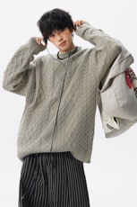 麻花毛衣男冬加厚毛衫日系cleanfit男生圆领针织衫MY1224P68控98，男装针织衫/毛衣，电商D206-1