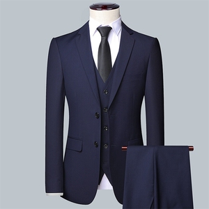 GDN502-1四季款新款男士礼服西装修身商务休闲男装西服三件套装图片