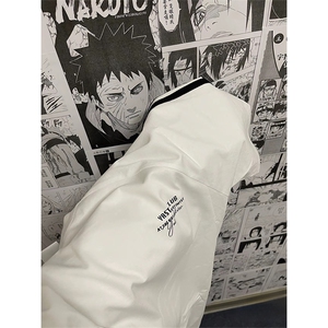 抖音得物供货240克宽松纯棉美式潮牌印花三杠全带短袖T恤AT1401图片