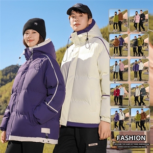 户外景中性风情侣款棉衣2026冬季宽松加厚外套男A436-3096-P80